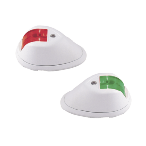 Set de Luces de Navegación Verticales Rojo / Verde con Carcasa en Color Blanco para Embarcaciones a Motor de Menos de 20 Metros