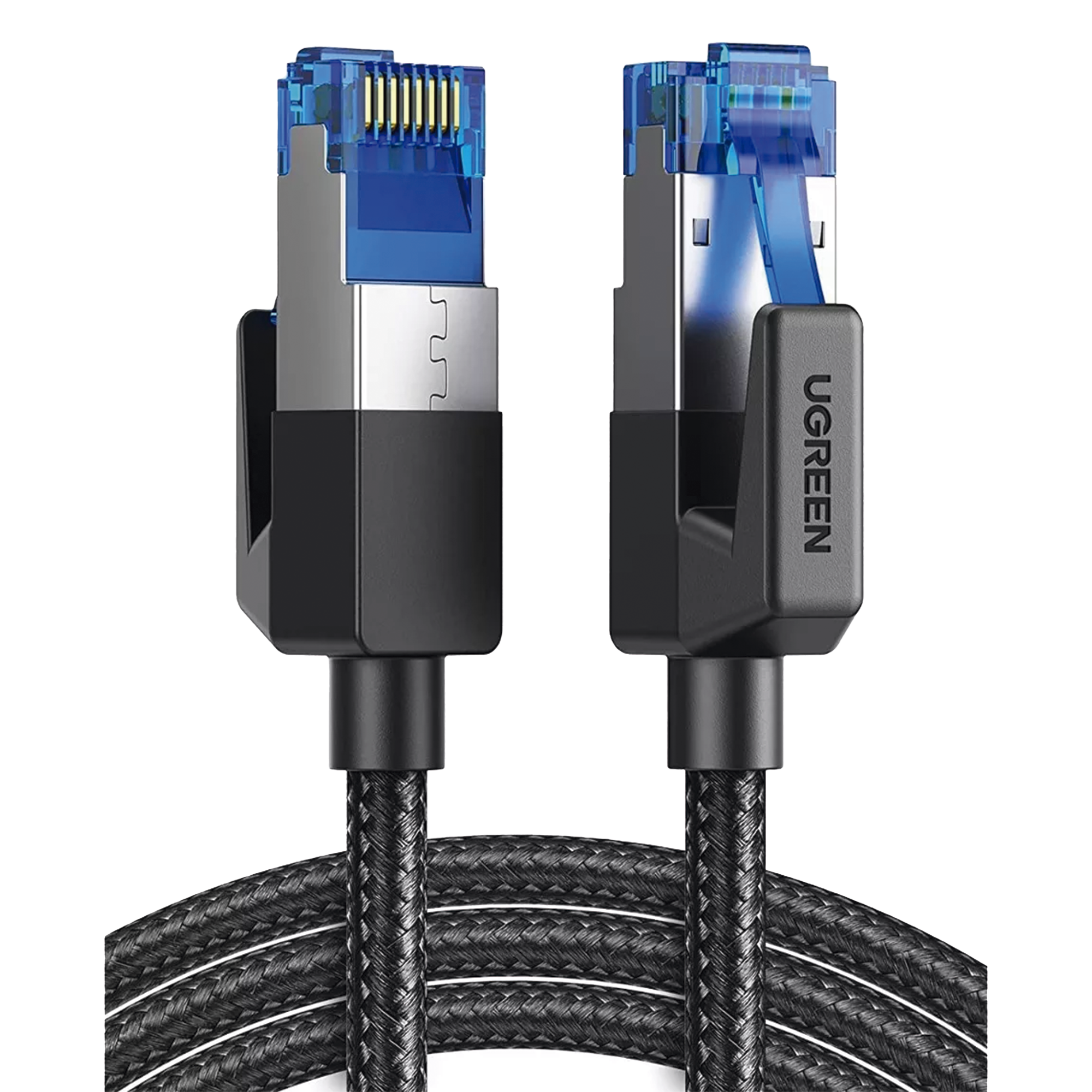 Cable Ethernet Cat8 CLASS?F/FTP Redondo con Malla de Nylon 2 Metros