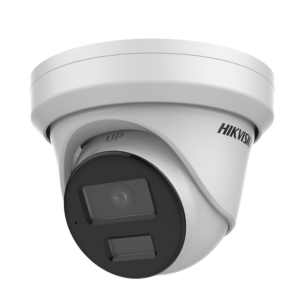 Turret IP 8 Megapixel (4K) / Lente 2.8 mm / 40 mts IR / Exterior IP67 / Micrófono Integrado / DARKFHGITER / Alarmas y Audio I/O / PoE / ONVIF / Micro SD / 4 Analíticos: AcuSense