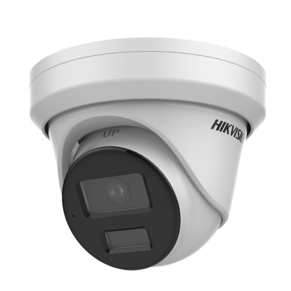 Turret IP 8 Megapixel (4K) / Lente 2.8 mm / 40 mts IR / Exterior IP67 / Micrófono Integrado / DARKFHGITER / Alarmas y Audio I/O / PoE / ONVIF / Micro SD / 4 Analíticos: AcuSense