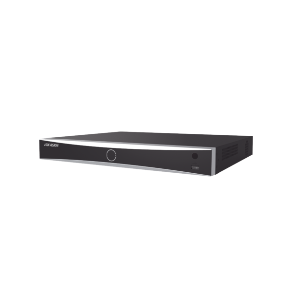 NVR 12 Megapixel (4K) / 32 canales IP / 16 Puertos PoE+ / Recocimiento Facial / AcuSense (Evita Falsas Alarmas) / 2 Bahías de Disco Duro / HDMI en 4K / Alarmas I/O / 300 Metros PoE Modo Extendido