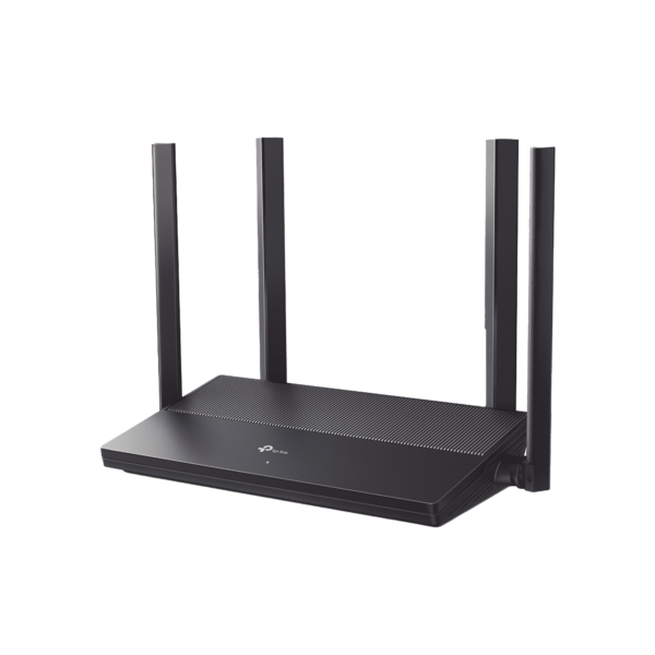 Router WiFi 6 AX 1500 Mbps / MU-MIMO 2X2 y OFDMA / 1 Puerto WAN 10/100/1000 Mbps / 3 Puertos LAN 10/100/1000 Mbps / 4 Antenas Beamforming / Seguridad WiFi WPA3