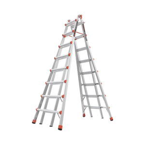 Escalera telescópica en "A" de 4.5 metros de aluminio.