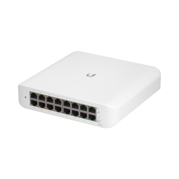 Switch UniFi Lite Administrable PoE de 16 Puertos 10/100/1000 Mbps (8 puertos 802.3af/at)