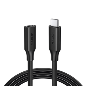 Cable USB-C Macho a USB-C Hembra | 1metro | USB-C 3.1 Gen 2 | Compatible con Thunderbolt 3 | TPE |  Transferencia de Datos 10 Gbps | Soporta hasta 100W para Carga Rápida |  Reversible.