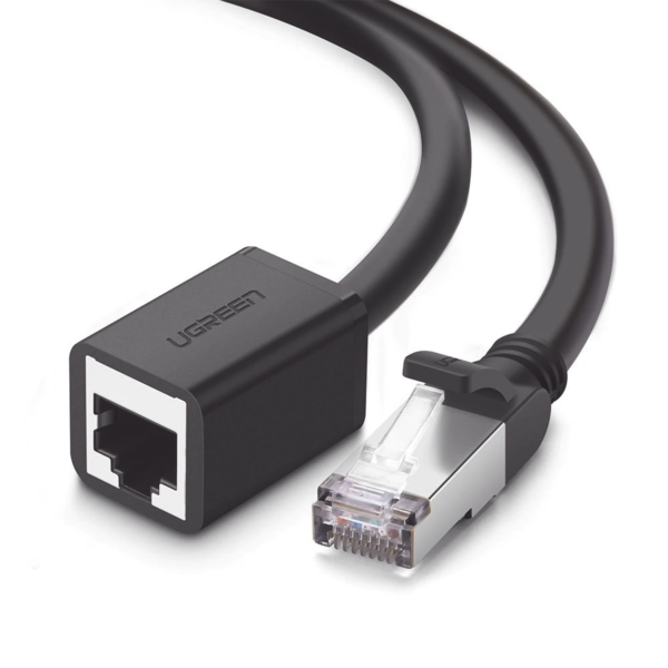 Cable de Extensión Cat6 RJ45 F/UTP / Macho a Hembra / 3m / Método de conexión 568B / Velocidad de transmisión 1000Mbps / Ancho de banda del canal 250MHz /Caja de Cobre / Negro