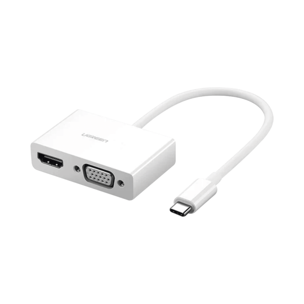 Adaptador USB C a HDMI VGA | Compatible con Thunderbolt 3 | USB 3.1 Tipo C | HDMI 4K*2K @30Hz | VGA 1920*1080@60hz | Salidas Simultaneas en Modo Espejo | Caja de ABS | No requiere Controlador | Chip IC inteligente incorporado.