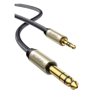 Cable Audio Estéreo 3.5mm (1/8") TRS a 6.35mm (1/4") TS / 5 Metros / Audio de Hi-Fi / Trenza de Nylon / Blindaje Múltiple / Caja de Aleación Zinc / Núcleo de Cobre Puro / Compatibilidad Universal