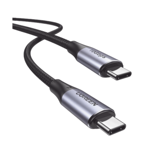 Cable USB-C a USB-C 3.2 Thunderbolt | 1 Metro | 240W | 10 Gbps | 480 Mbps | Soporta Video 4K@60Hz| Chip E-Market Inteligente | Carcasa de Aluminio | Nylon Trenzado | Blindaje de 4 capas.