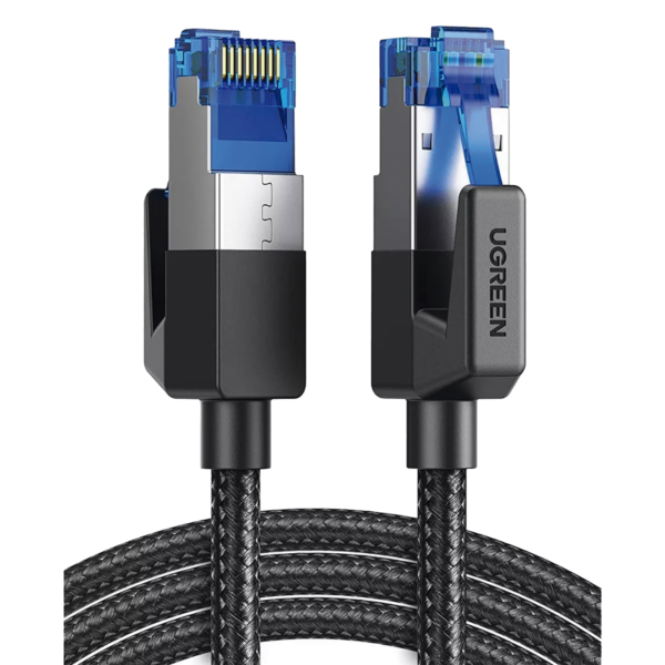 Cable Ethernet Cat8 CLASS?F/FTP Redondo con Malla de Nylon 2 Metros