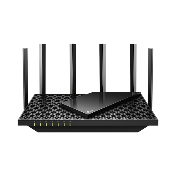 Router WiFi 6 Doble Banda / AX5400 MU-MIMO 4X4 y OFDMA / 1 puerto WAN 10/100/1000 Mbps / 4 puertos LAN 10/100/1000 Mbps / 1 puerto USB 3.0 /  6 potentes antenas / Administración App (Tether) o Página web / Protección HomeShield