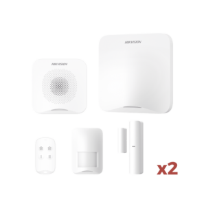 (AX HOME) KIT de Alarma AX HOME / Incluye: 1 Hub con batería de respaldo / 1 Llavero / 1 PIR / 2 Contactos Magnéticos / 1 Sirena / Wi-Fi / 3G/4G / Compatible con Hik-Connect P2P y Hik-Partner PRO