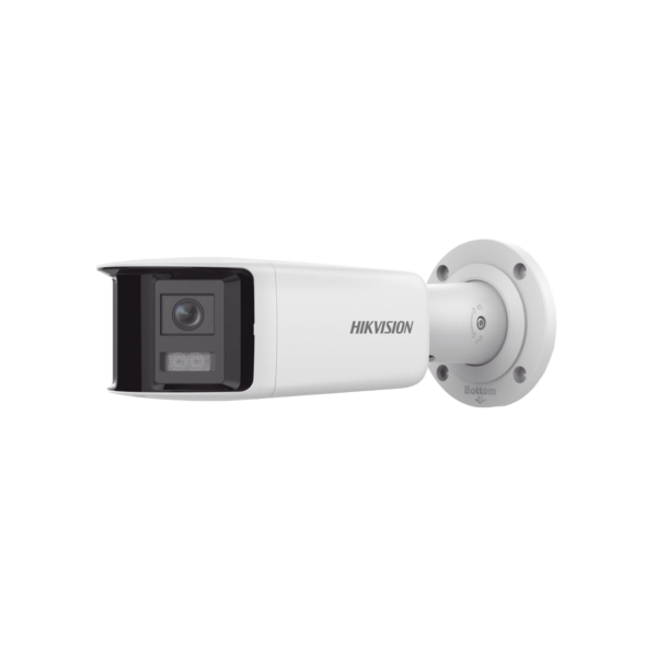 [PROTECCIÓN ACTIVA] Bala IP 4 Megapixel / 2 Lentes de Lente 2.8 mm (Imagen Panorámica 180°) / 40 mts IR / Exterior IP67 / Luz Intermitente y Alerta de Audio / Audio Bidireccional / ACUSENSE / WDR 120 dB / Micro SD