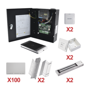 Kit de Control de Acceso con TARJETA para 2 Puertas   / TODO INCLUIDO / Software IVMS4200 incluido