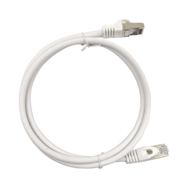 Patch Cord Cat6A 10G blindado 0.5M ( 1.64 ft ) Blanco