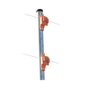 Aislador de Paso color Naranja reforzado para cercos eléctricos