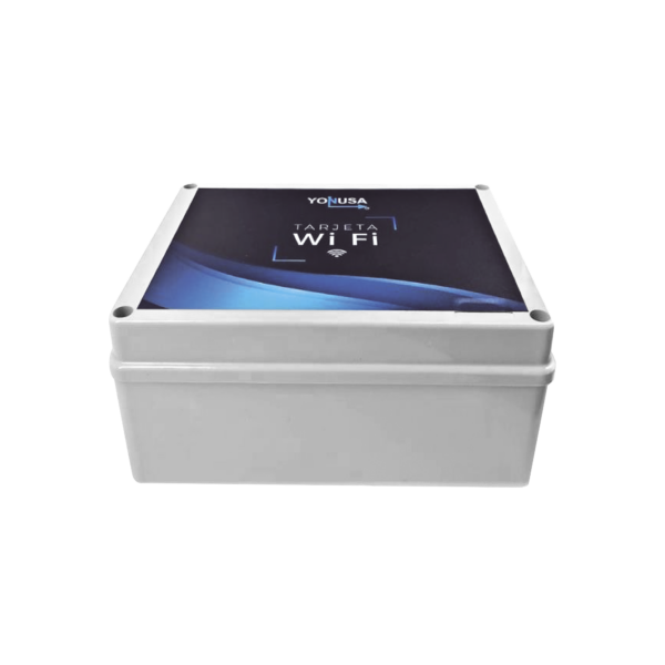 Modulo WIFI LITE con gabinete para uso en Energizadores YONUSA / Aplicación sin costo / Botón de Pánico/ 1 Salida Propósito General