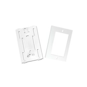 Soporte y tapa universal color blanco de PVC auto extinguible