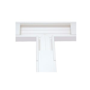Sección en "T" color Blanco de PVC auto extinguible
