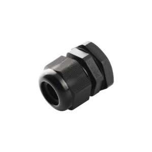 Conector Plástico Negro Tipo Glándula para Cable de 10 a 14 mm de Diámetro.