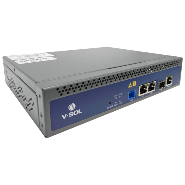 OLT de 1 puerto GPON SC/UPC + 3 puertos Uplink (2 puertos Gigabit Ethernet + 1 puerto SFP/SFP+)