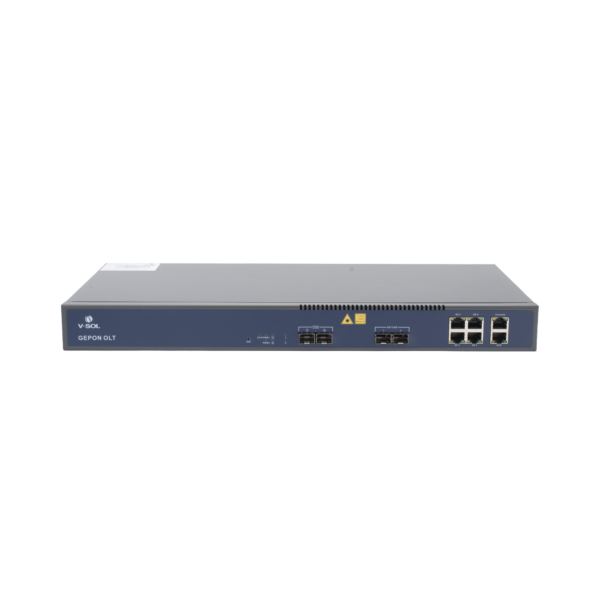 OLT de 2 puertos EPON con 6 puertos Uplink (4 puertos Gigabit Ethernet + 2 puertos Gigabit Ethernet SFP/SFP+) / hasta 128 ONUS