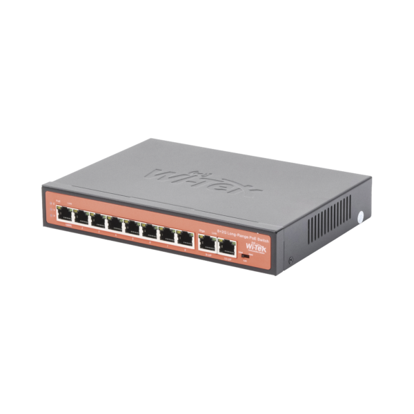 Switch PoE No administrable / PoE de Largo Alcance Hasta 250m / 8 Puertos PoE 10/100Mbps (Puerto 1 Hasta 60W