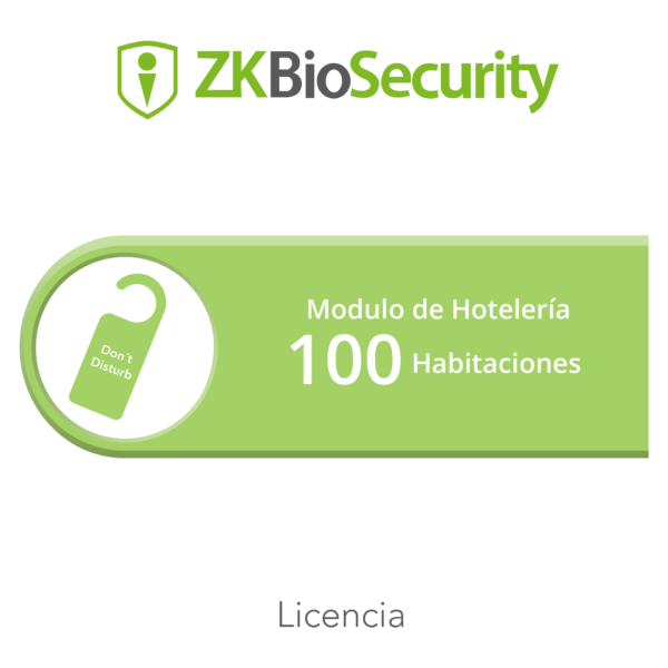 Licencia para ZKBiosecurity para modulo de hoteleria para 100 habitaciones