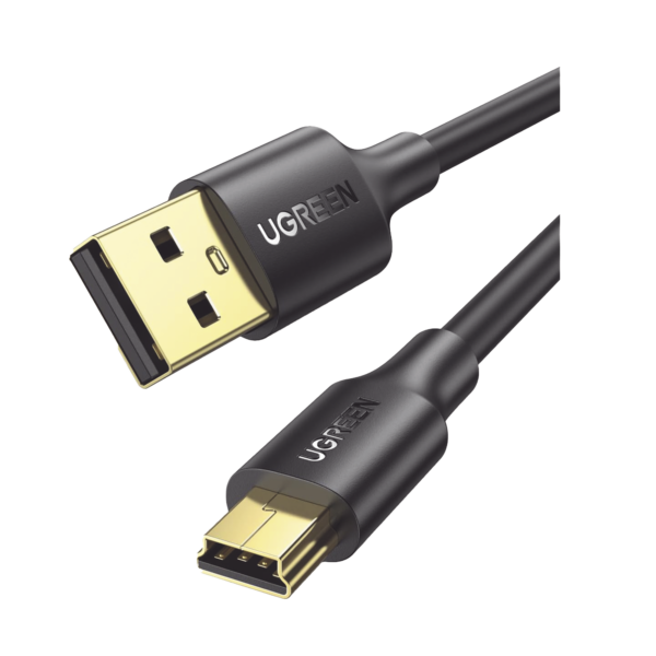 Cable USB-A 2.0 a Mini USB | 1m | Cable de Datos y Alimentación | 480Mps | Chip Inteligente | PVC | Para Discos Duros HDD o SSD