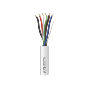 Bobina de 305 Metros / Cable de Cobre / 6 x 18 AWG  / Para Interior / Color Blanco / Para Aplicaciones de Alarmas de Intrusión/Control de Acceso/ Automatización / Interfonos y Tv Porteros