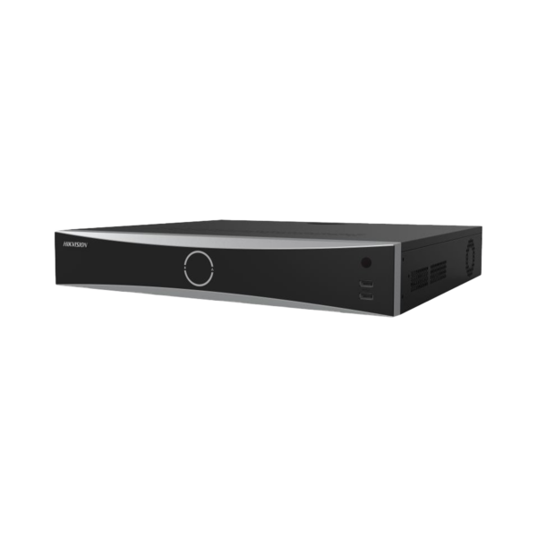 NVR 12 Megapixel (4K) / 16 canales IP / AcuSense (Evita Falsas Alarmas) / Reconocimiento Facial /  4 Bahías de Disco Duro /  HDMI en 4K / Alarmas I/O