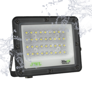 Reflector Tipo Lupa 30 W / Flujo luminoso 3 000 lm / 110 - 240 Vca~ 60Hz /  Dimensiones 150 x 125 x 22 mm / Uso en exterior IP66.