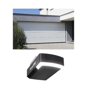 KIT COMPLETO Puerta GARAGE108 / Lisa Linea Central / Color blanco / Insulada / Incluye Motor FS1000APPRT / 1/2HP / Fuerte/Silencioso/Luz LED/Motor DC .