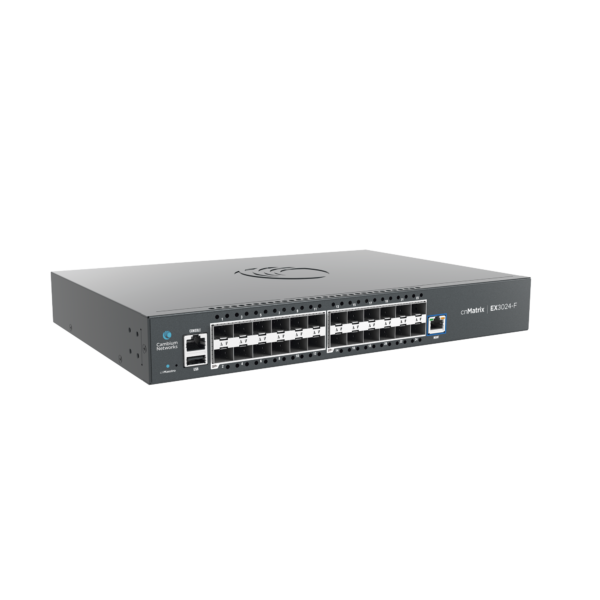 Switch cnMatrix EX3024F Ideal para Distribución en una Red Empresarial / 24 Puertos de Fibra Óptica SFP+(10 Gbps) / Capa 2 y Capa 3 / Doble Fuente de Alimentación en Corriente Alterna / Gestión Gratuita Desde la Nube