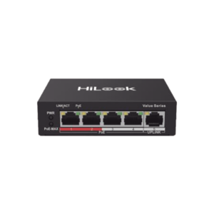 Switch PoE+ / 4 Puertos 10/100 Mbps PoE+ (af / at) / 1 Puerto 10/100 Mbps Uplink / Modo Extendido hasta 250 Metros / 35 Watts