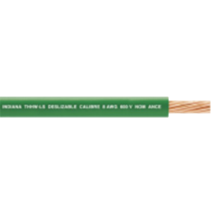 Cable de Cobre Recubierto THW-LS Calibre 4 AWG 19 Hilos Color Verde (Retazo 1 Metro)