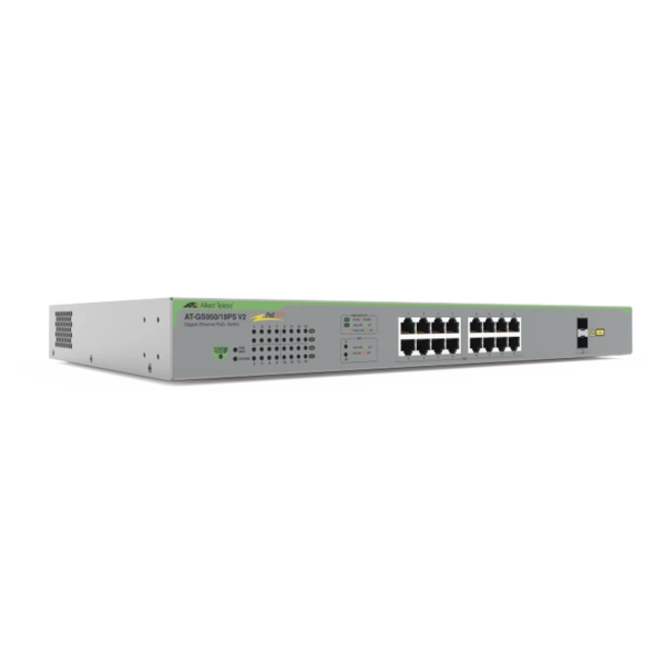 Switch PoE+ Gigabit WebSmart de 16 puertos 10/100/1000 Mbps (2 x Combo) + 2 puertos gigabit SFP (Combo)