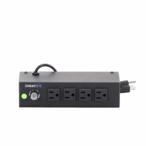 Tomacorriente de 4 Contactos (NEMA 5-15R) Voltaje Entrada/Salida: 120Vca/10A Max. Opción de Instalación en Escritorio o Pared