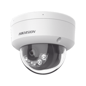 [Dual Light] Domo IP 2 Megapixel / Lente 2.8 mm / 30 mts IR + Luz Blanca / Micrófono Integrado / Antivandálico IK08 / ACUSENSE Lite / Exterior IP67 / H.265+/H.264+ / PoE / ONVIF (Profile S/T)
