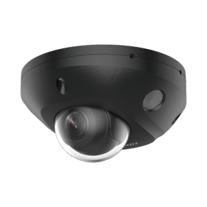 [Dual Light + 2 Micrófonos Integrados] Mini Domo IP 4 Megapixel / Color Negro / Lente 2.8 mm / 30 mts Luz Blanca + 30 mts IR / ACUSENSE / Exterior IP67 / IK08 /  WDR 120 dB / PoE / ONVIF / Alarmas I/O / Micro SD / ACUSEARCH