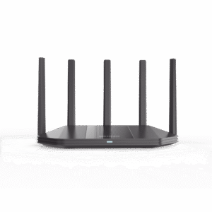 Router Inalámbrico / Wifi 6 / Hasta 1800 Mbps / MESH / Doble Banda AC (2.4 GHz y 5 GHz) / 4 Puertos 1000 Mbps /  5 Antenas Omnidireccional / Interior / Beamforming Optimizado /  Administración Gratuita desde la Nube