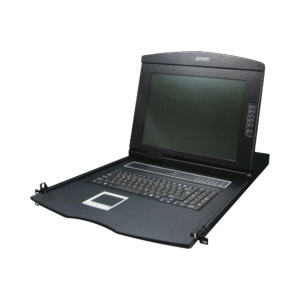 Switch KVM con Monitor de 17"con Teclado y Trackpad para Rack de 1U de Cuatro Postes