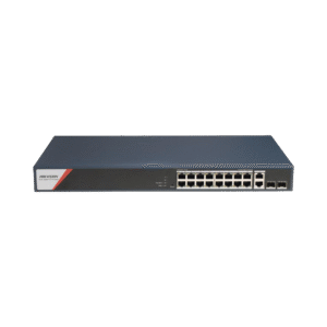 Switch Gigabit PoE+ / Administrable / 16 Puertos 1000 Mbps PoE+ (4 Puertos PoE++ 90 W) / 2 Puertos 1000 Mbps de Uplink / 2 Puertos SFP / Configuración Nube Hik-PartnerPro / Modo Extendido hasta 300 Metros / 230 W