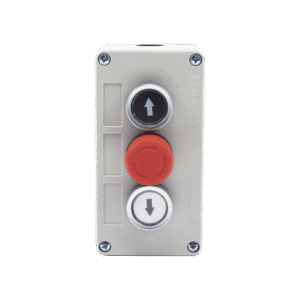 Botonera Triple con Boton de Stop Tipo Enclavado / Para Barreras Vehiculares