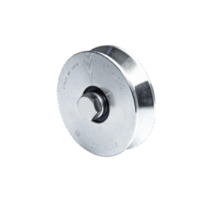 Rueda de 10 cm SIN Soporte Para Puertas Corredizas de Hasta 425 Kg / Canal Tipo "V"