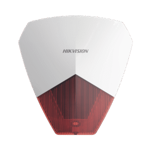 Sirena Estrobo Cableada Hikvision / Ideal para cualquier Panel de Alarma / Roja / 105 dB / Protección IP54