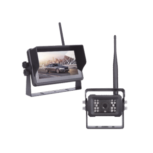 Sistema Profesional Inalámbrico de Cámara de Reversa Infrarroja y Monitor Touch de 7" para Vehículos de Trabajo y Montacargas