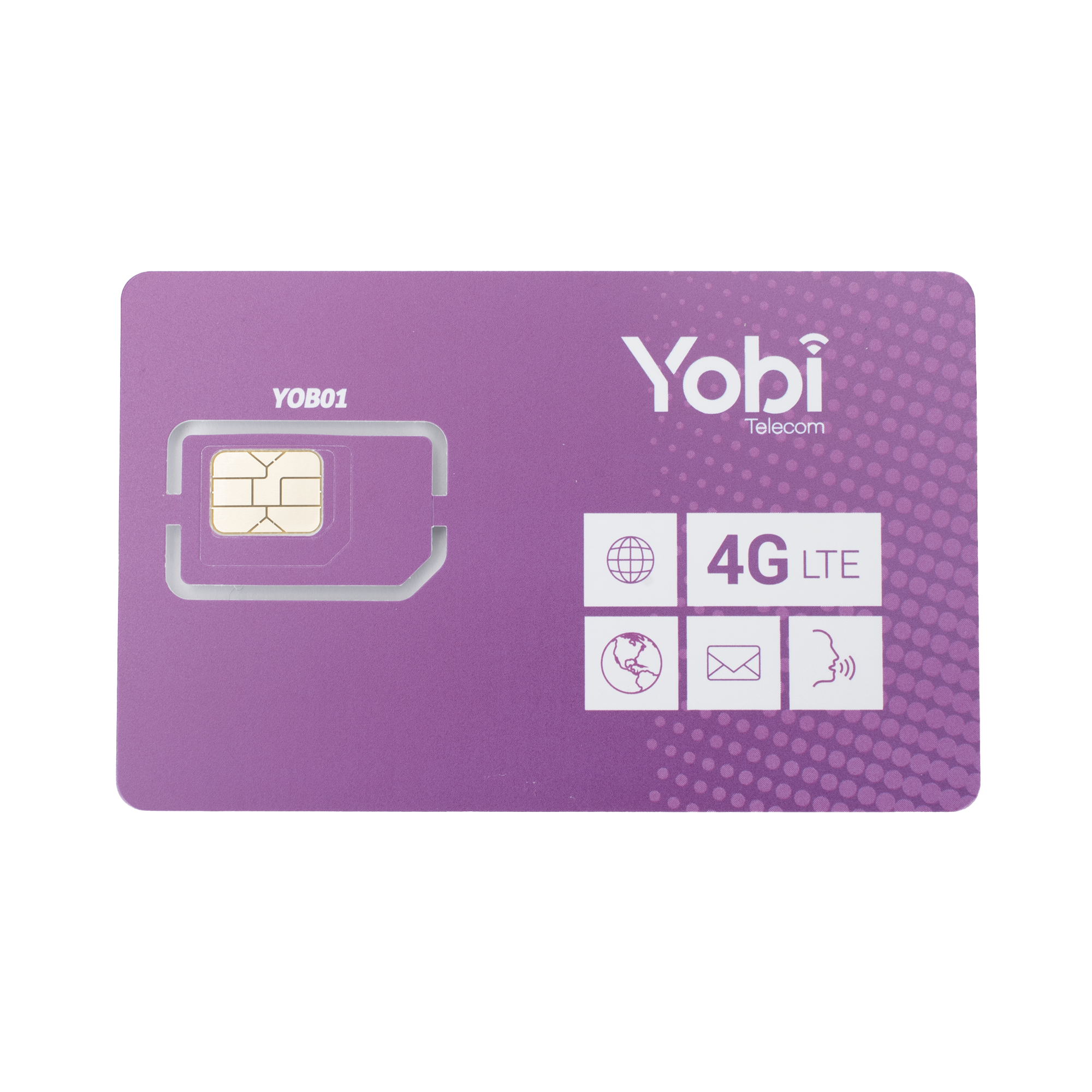 SIM Yobi para dispositivos móviles 3G/4G con recarga de 10GB cada mes durante 1 año de servicio (solo datos)