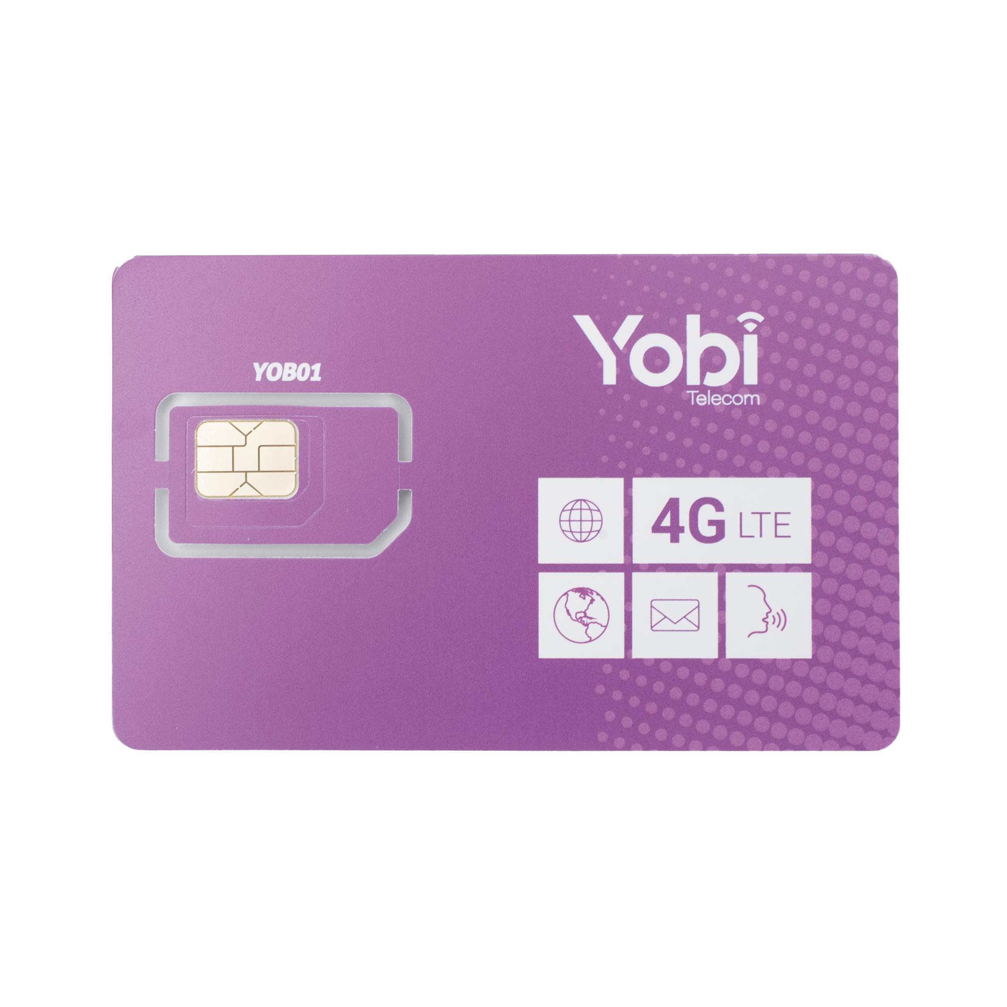 SIM Yobi para dispositivos móviles 3G/4G con recarga de 1GB cada mes durante 1 año de servicio (solo datos)