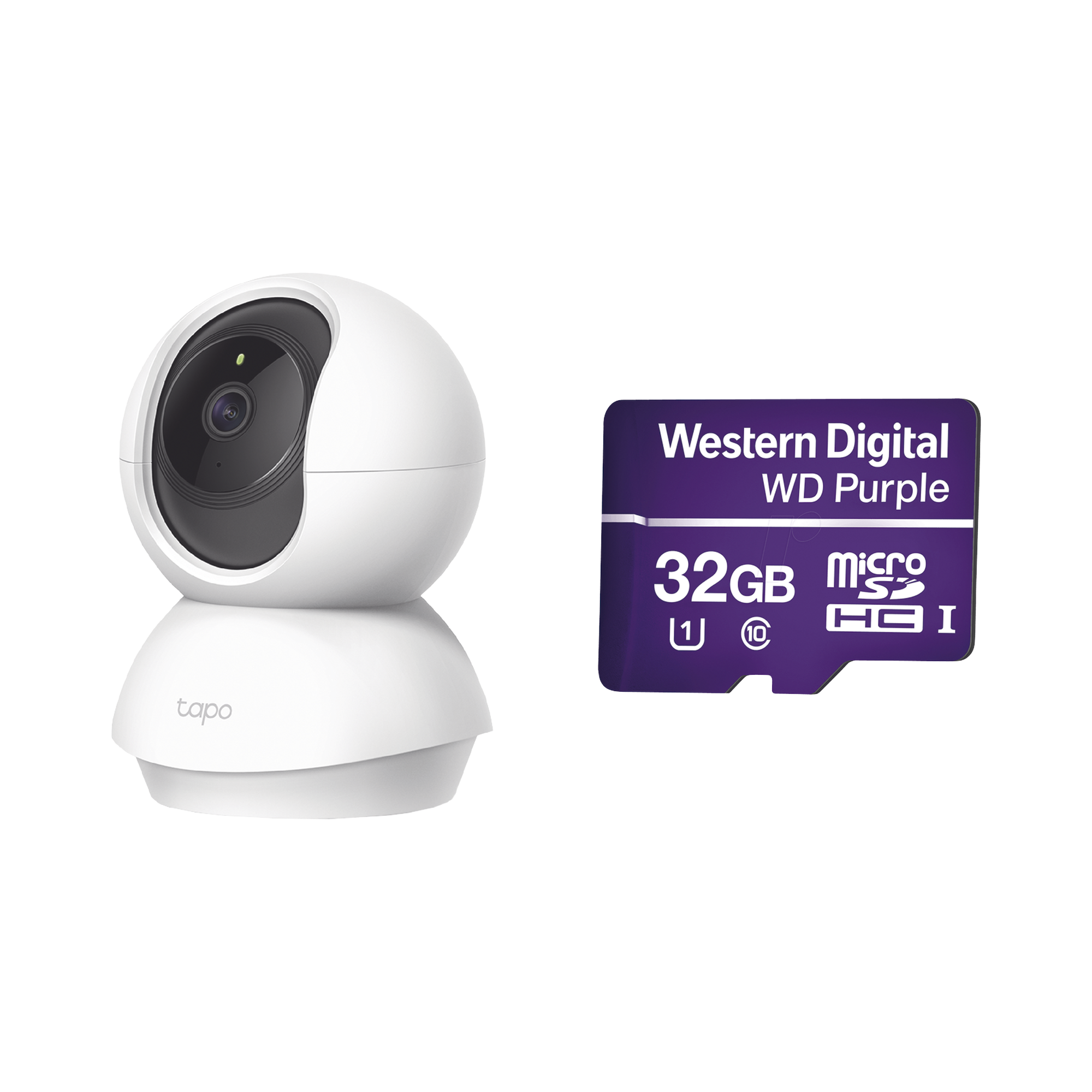 Kit de Cámara IP Wi-Fi / Incluye 1 Pieza Modelo TAPOC200 / 2 Megapixel / Audio Doble Vía / Utiliza La App Tapo / 1 Memoria Micro SD Modelo Mod WD32MSD